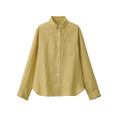 muji collarless shirt