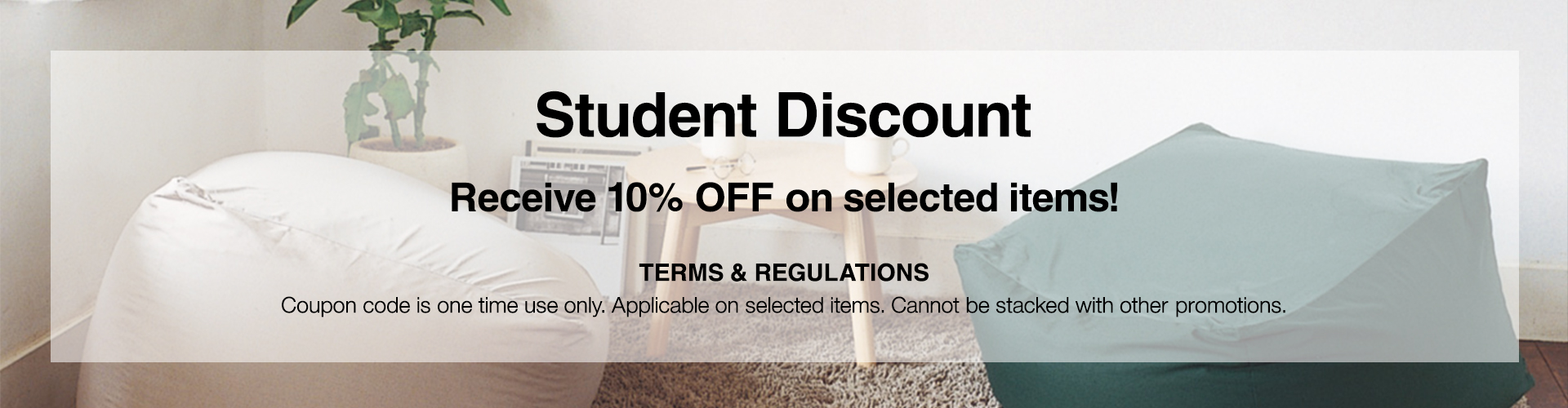 Student Discount Banner